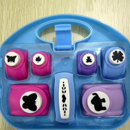 7pcs multi pattern DIY Paper Printing Card Cutter Scrapbook Shaper Save effort Embossing device Hole Punch Handmade Embossers