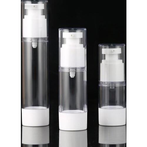 15ml 30ml 50ml 80ml 100ml Vacuum Pressure Emulsion Bottle With Lotion Pump On Travelling Cosmetic Packaging Empty Airless Case
