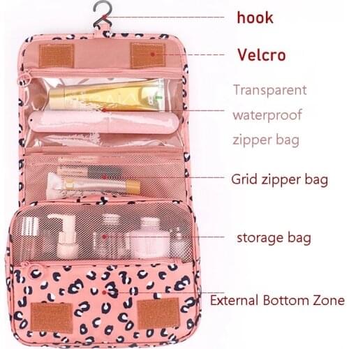 High Capacity Makeup Bag Travel Cosmetic Bag Waterproof Toiletries Storage Bag Cosmetics Storage Travel Kit Ladies Beauty Bag