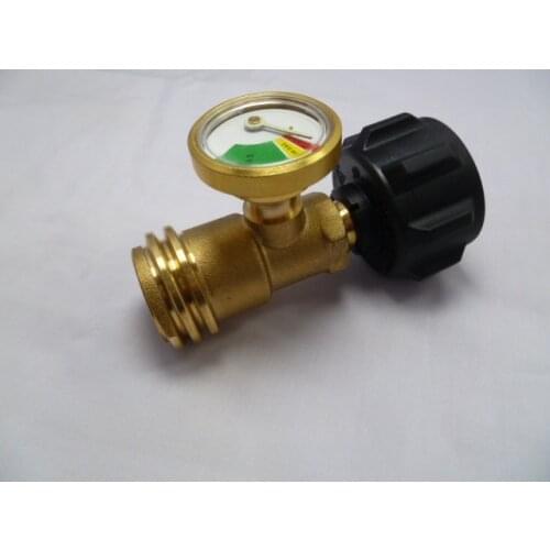 Vidric Outdoor gas cylinder adapter qcc1 with pressure gauge connector