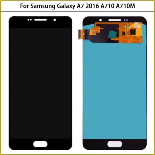 New 5.5 inch AMOLED For Samsung Galaxy A7 2016 A710 A710M A710F LCD Display Touch Screen Digitizer Assembly Replacement