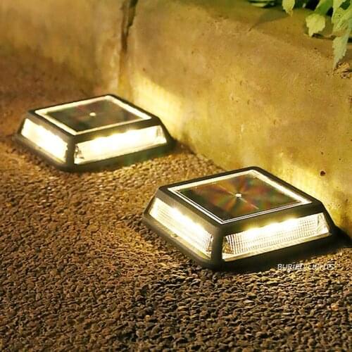 12LEDS Solar Step Lights Pathway Driveway Solar Dock Deck Lights Outdoor Warning Step Lights For Stair Fence Path