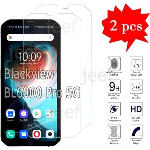 2-1Pcs Glass For Blackview BL6000 Pro 5G Cover Phone Protection Film Blackview BL6000Pro Explosion Proof Premium Tempered Glass