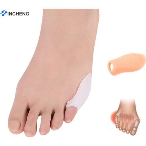 2Pcs Silicone Small toe Separator Bunion Splint Small Valgus Orthosis Correction Overlapping Spreader Foot Protector Inserts