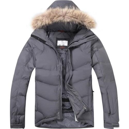 2020 New Arrival Men Down Jacket Winter Down Coats White Duck Down Real Raccoon Fur Fashion Winter Men Coats Outwear Male Parka