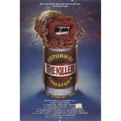 203 Return of the Killer Tomatoes 1988 Movie Silk Poster Wall Art Home Decoration Gift