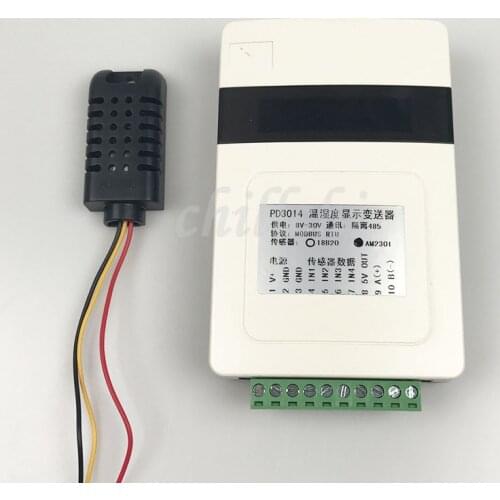 4 way AM2301/18B20 Room temperature and humidity monitoring temperature and humidity sensor Modbus protocol RS485