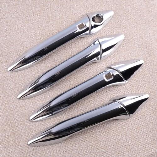 8pcs Exterior Chrome Smart Door Handle Cover Trim Car Accessories Fit for Hyundai Elantra Sedan Avante 2012 2013 2014 2015 2016