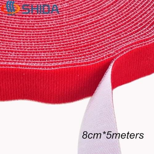 8cm*5m Colorful Reusable Back to Back Magic Tape Hook Loop Sticks Cable Ties Nylon Straps Power Wire Management