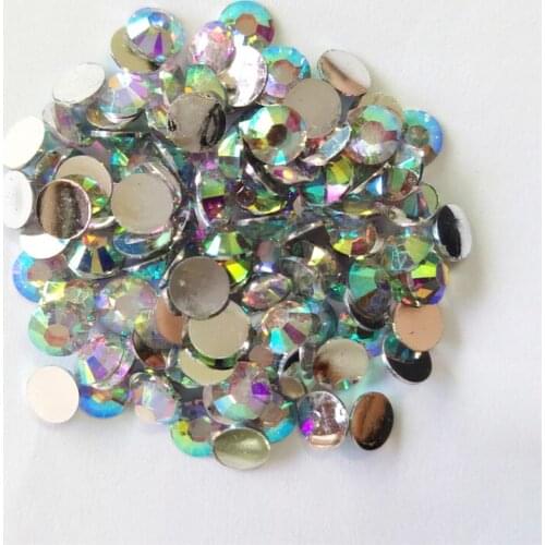 AAA+ Crystal AB Resin Flatback beads for Nail Art/Garment/Decoration(2mm 3mm 4mm 5mm 6mm)10000pcs/bag