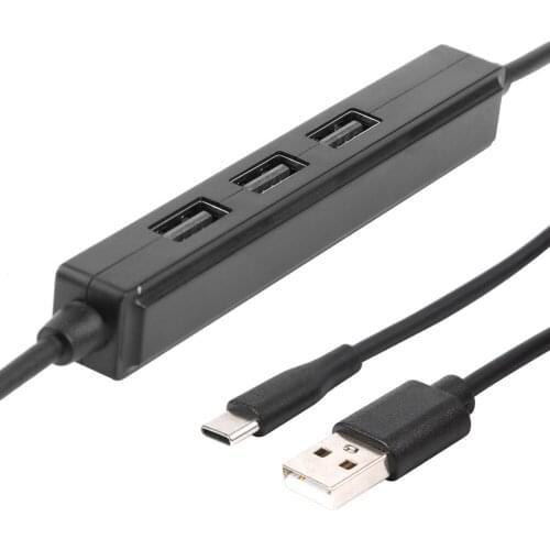 ALLOYSEED Portable 3 in 1 USB 2.0 HUB Multi USB2.0 Ports Splitter 480Mbps High Speed USB 2.0 Adapter Cable With Type C Charging