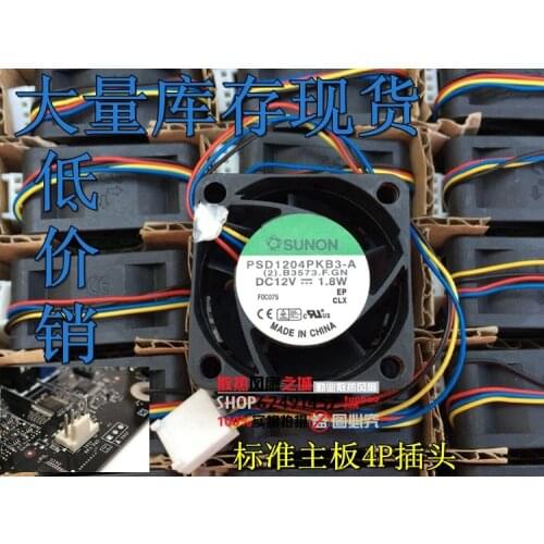 AVC SUNON 4020 12V 1.8W 4cm PSD1204PKB3-A .(2).B3573.F.GN 40x40x20mm 4 line PWM switch fan