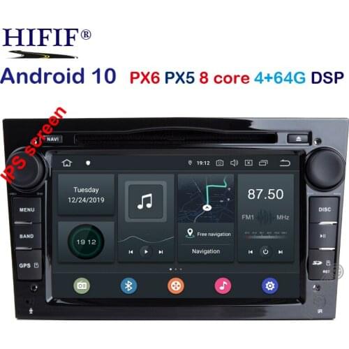 PX6 DSP Android 10.0 4G 2 din Car GPS For Opel Vauxhall Astra H G J Vectra Antara Zafira Corsa Vivaro Meriva Veda DVD Player