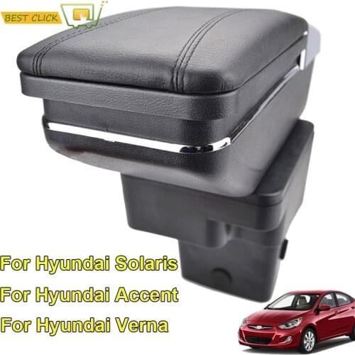 Car Armrest For Hyundai Accent RB Solaris 2011-2016 Centre Console Storage Box Arm Rest Rotatable 2012 2013 2014 2015