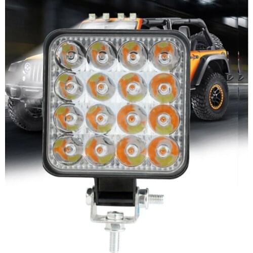 Car Work Light 48W Two-color Mixed Light White Light Yellow Light 12-24V Off-road Vehicle Inspection Light Yellow White Car