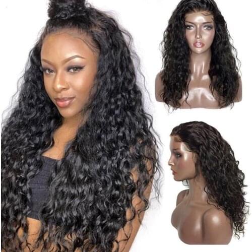 BAISI Hair Brazilian Hair Lace Front Wigs Water Wave Wigs with Pre-Plucked Nature Hairline 100% Human Hair