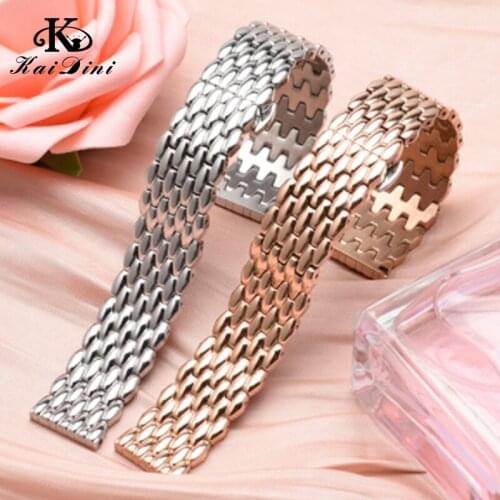 CRYSTALLINE Men Milanese Watch Band Link Bracelet Wrist 16MM Strap Mesh Stainless Steel Female 16MM Universal Milanese Watchband