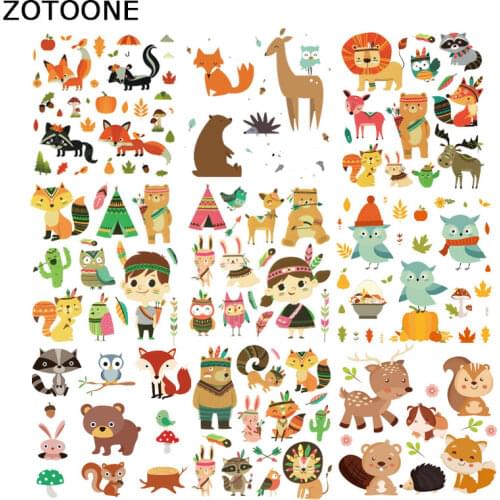 ZOTOONE Cartoon Patches Iron on Patches for Childrens T-shirt Dresses Bag Diy Patch cute Stickers Heat Press Applique Clothes E