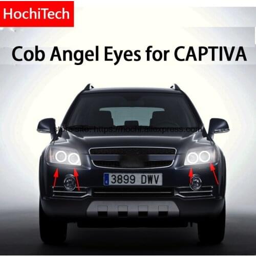 For CHEVROLET CAPTIVA S3X 2006 - 2011 COB Led day Light White Halo Cob Led Angel Eyes Ring Error Free Ultra bright