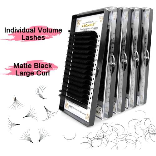 Abonnie Private Label Silk Mink Individuals Eyelashes Vendor Lashes Extension Volume No Sticky Lash Trays