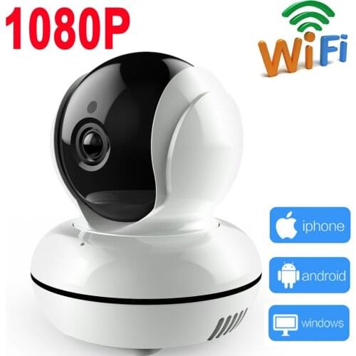 IP Camera 1080P wifi security mini ptz wireless 2MP cam cctv home surveillance system Supports SD record JIENU