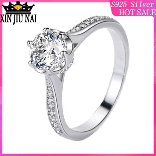 925 sterling silver Light luxury small fresh original jewelry engagement wedding anniversary bride women diamond rings for women