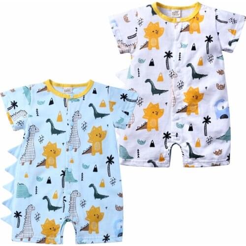 New baby rompers Newborn Infant Baby Boy Girl Summer clothes Cute Cartoon Printed Romper Jumpsuit Climbing Clothes MBR267