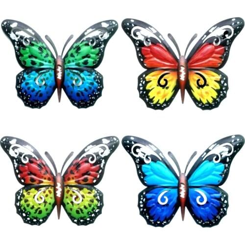 Wrought Iron Insect Butterfly Sculpture Outdoor Hang Metal Butterfly Decor Ornament Festive Gift Hanging Adornment Photo Props