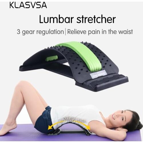 KLASVSA Back Massager Magic Stretcher Equipment Stretcher Relax Mate Lumbar Support Spine Pain Relief Chiropractic