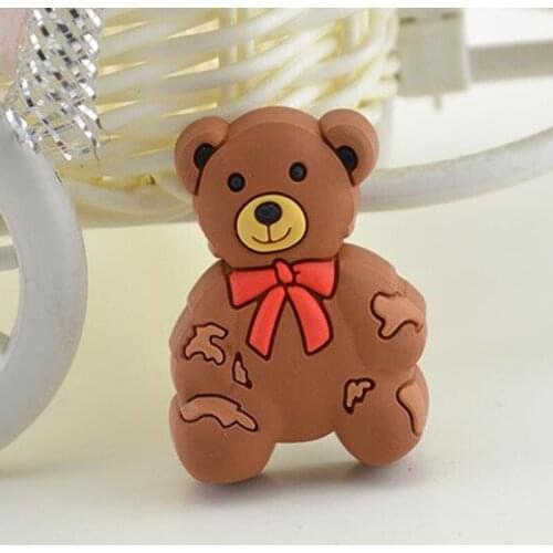 Cute Animals knob Green Handle kids bedroom furniture handle Brown Bear Rubber Knob Mr.Owl Green Knob