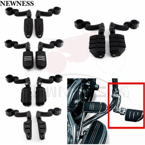 Motorcycle Foot Controls Offset Highway Pegs Clamps Mounts for 1-1/4" 32MM Engine Guard Bar For Harley Sportster Touring Softai