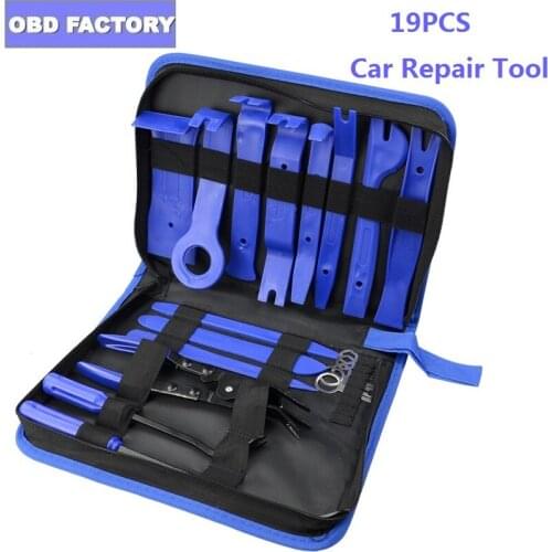 19PCS Car Repair Tool Kit Open Installer Repairing Pry Disassembly Tool Dashboard Removal Set Hard Plastic Auto Audio Panel Trim