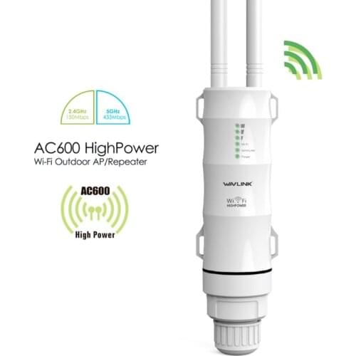 2021 New AC600 Wifi 2.4G 5G Dual Frequency Repeater High Power Outdoor WIFI Router Network Signal Booster