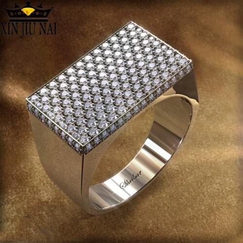 Wish Best Selling Cross-border New European and American Gold-plated Micro-inlaid Zircon Rings Hip Hop Diamond Mens Rings