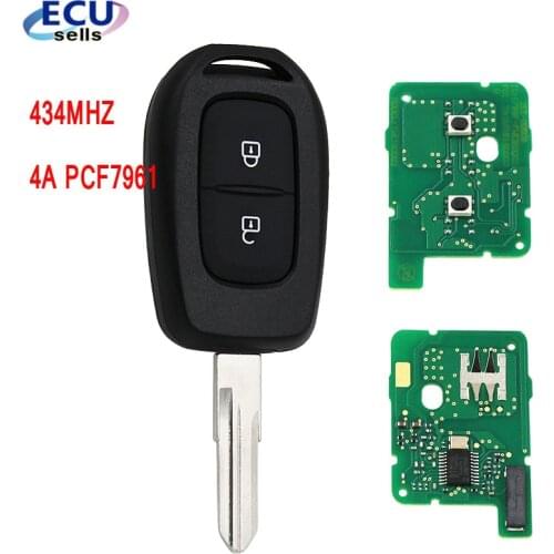 New Remote key 2 button 434MHZ with 4A PCF7961M chip for Renault Sandero Dacia Logan