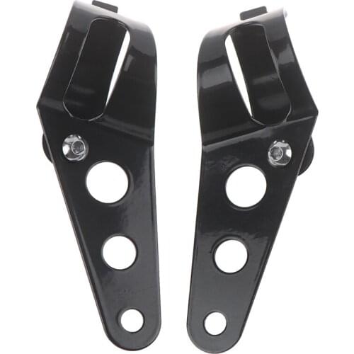 Adjustable Fork Holder Holder For Black Headlamp Bracket 35-43mm For Motorcycle With 3 Different Mounting Holes Light Aluminum