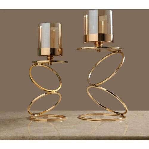 Northern Europe romantic light luxury Candlestick ornament holder aromatherapy Candlestick candlelight dinner table decoration