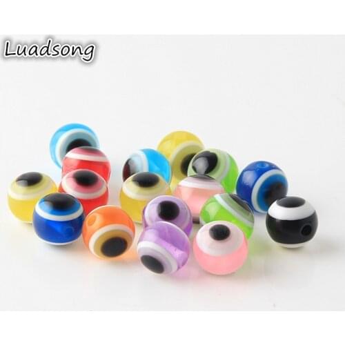 Mixed Evil Round Eye Resin Beads Loose Spacer Beads For Jewelry Making Findings Diy 6/8/10mm Necklace Bracelet