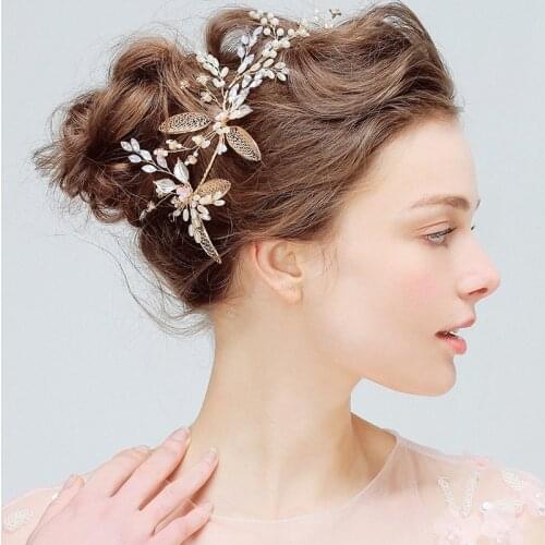 Bridal Hair Jewelry Crystal Hairpin Romantic Europe American Style Hair Accessories Wedding Headdress Flower Handmade Hairpin