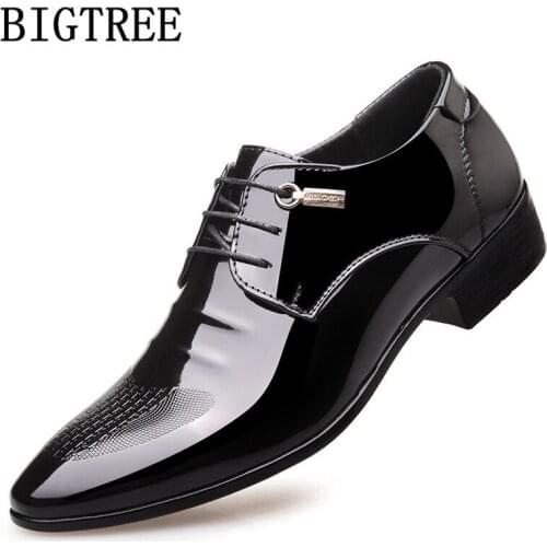 Patent Leather Mens Dress Shoes Oxford Shoes For Men Business Shoes Zapatos De Hombre De Vestir Formal Shoes Men Sapato Social
