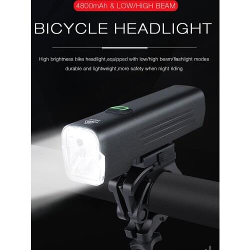 Bicycle Headlight Adjustable Mountain Bike Front Light 1000 lumens 4800 mAh