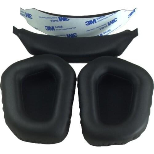 1 pair Soft Foam Ear Pads Cushions Headband for MADCATZ F.R.E.Q.3579TE Headphones High Quality