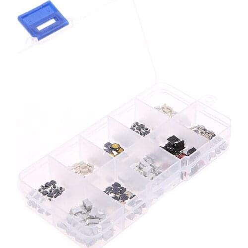 250 Pcs 10 Types Tactile Push Button Touch Switch Remote Keys Microswitch New