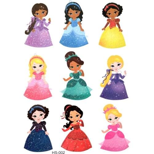 3pcs Beauty Girl Waterproof Temporary Tattoos Men Model doll Gold Power Fake tattoo Flash Powder Tattoo Body Art sticker