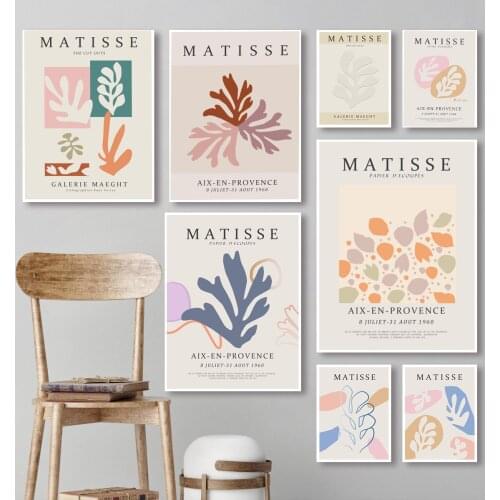 Abstract Curve Geometry Poster Matisse Canvas Painting Colorful Style Posters and Prints Wall Art for Living Room Home Decor