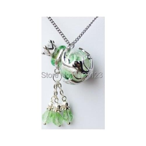 Free shipping!!1pcs Aromatherapy diffuser necklace( viridis),Murano perfume bottle necklace,Essential oil bottle necklace