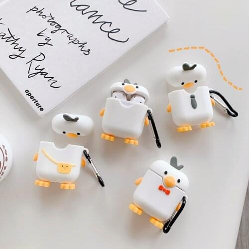 Cartoon For airpods case Silicone Cover For airpods Case Cute Earphone 3D Headphone case Protective