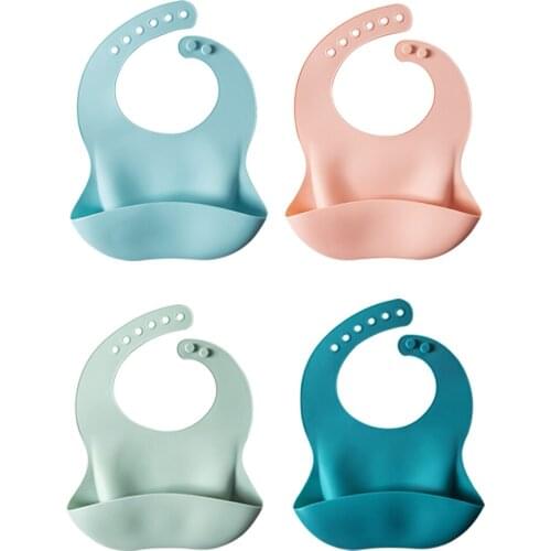 Childrens Cartoon silicone Bibs Silica Gel Saliva Bag Baby Saliva Water-proof Bibs