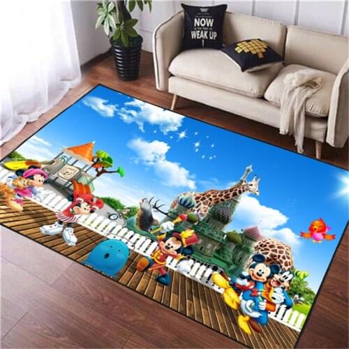 Disney Mickey Baby Play Mat 80x160cm Non-Slip Floor Mat Entrance Doormat Bath Mat Carpet Decor Balcony Rug Kids Boys Rugs