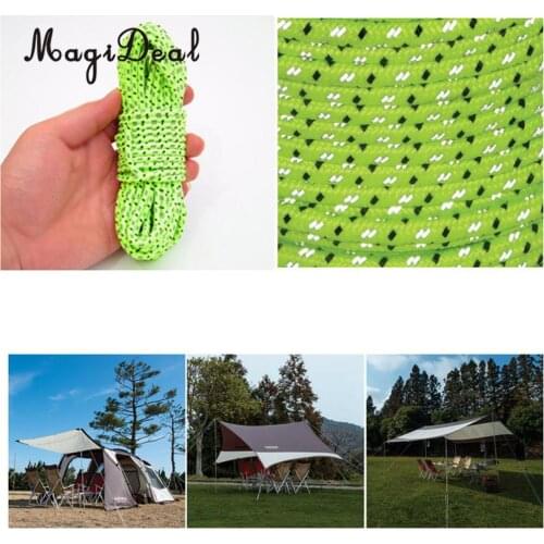 Fluorescent Reflective Guyline Tent Rope Camping Cord Paracord Outdoor Sports Multi Use Tool
